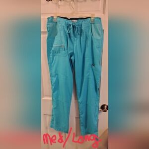 Koi Lite Teal Cargo Scrub Pants for Women